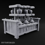 Vintage Needs Pressing Wooden Winery Furniture Set — B