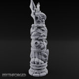 Wing-Crowned Glyph-Stacked Beast Totem Pillar Miniature for Dungeons and Dragons, Pathfinder or other TTRPGs