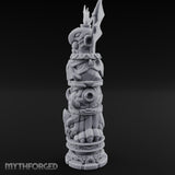 Wing-Crowned Glyph-Stacked Beast Totem Pillar Miniature for Dungeons and Dragons, Pathfinder or other TTRPGs