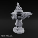 Wing-Spread Flame-Bearing Kneeling Angel Torch Bearer Statue gallery 7