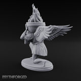 Wing-Spread Flame-Bearing Kneeling Angel Torch Bearer Statue gallery 8