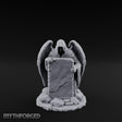 Wing-Spread Void-Faced Hooded Reaper Gravestone Miniature for Dungeons and Dragons, Pathfinder or other TTRPGs