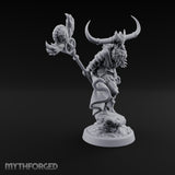 Winged Staff Wielding Shaman Miniature for Dungeons and Dragons, Pathfinder or other TTRPGs
