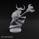 Winged Staff Wielding Shaman Miniature for Dungeons and Dragons, Pathfinder or other TTRPGs