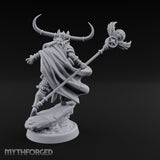 Winged Staff Wielding Shaman Miniature for Dungeons and Dragons, Pathfinder or other TTRPGs