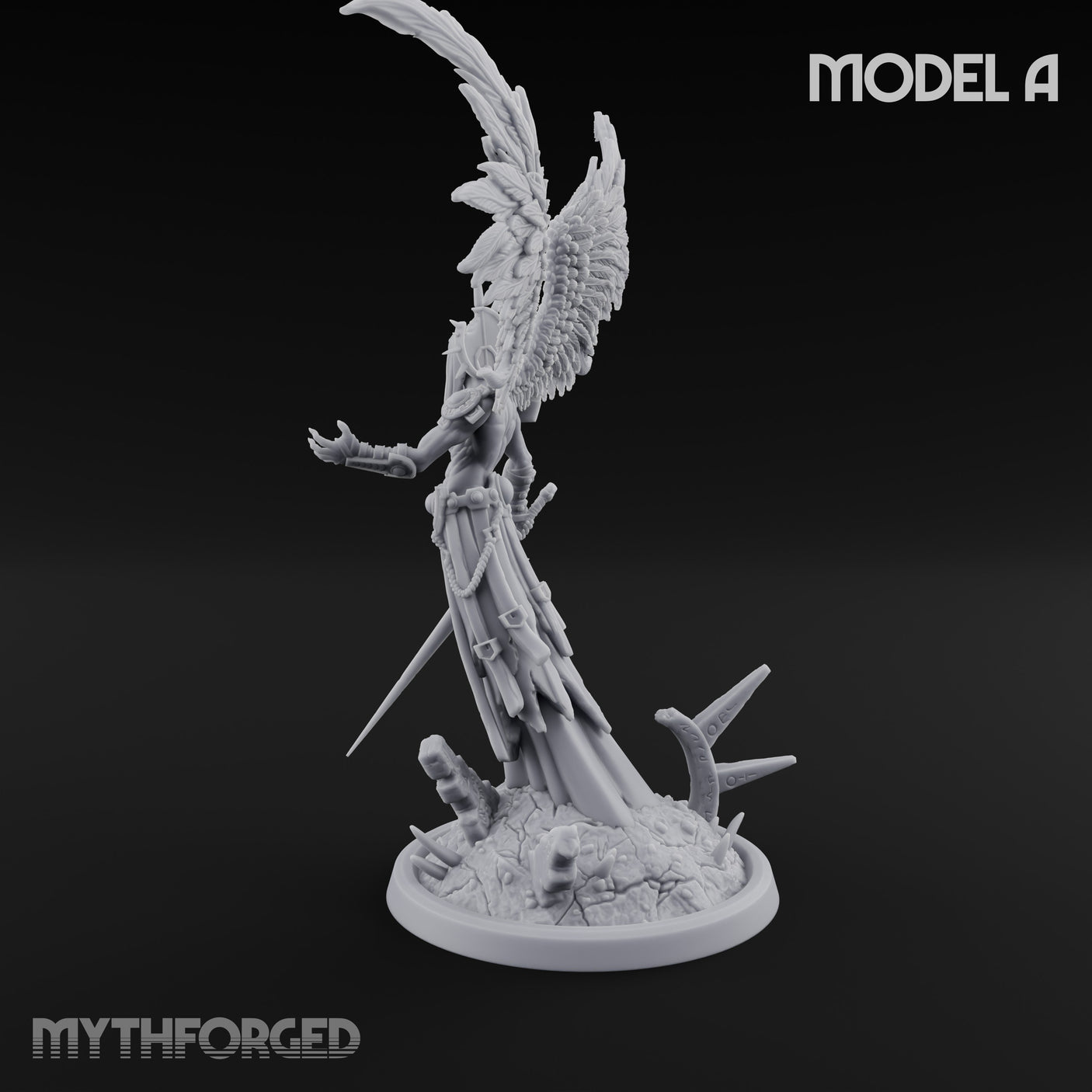 Wings Spread Descending Seraph Warrior A gallery 6