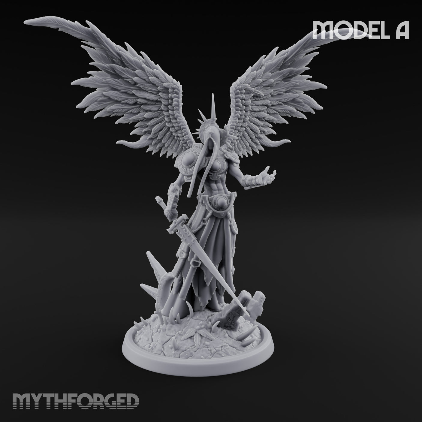 Wings Spread Descending Seraph Warrior A gallery 9