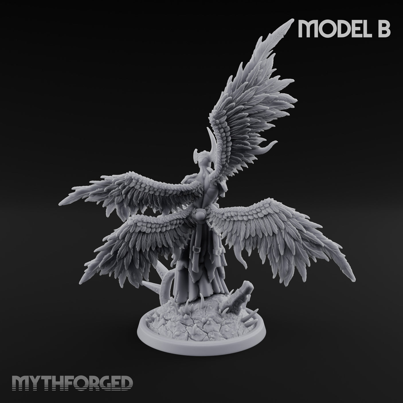Wings Spread Descending Seraph Warrior B gallery 4