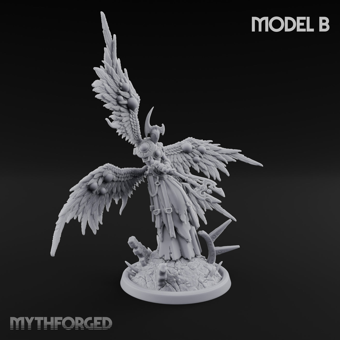 Wings Spread Descending Seraph Warrior B gallery 9