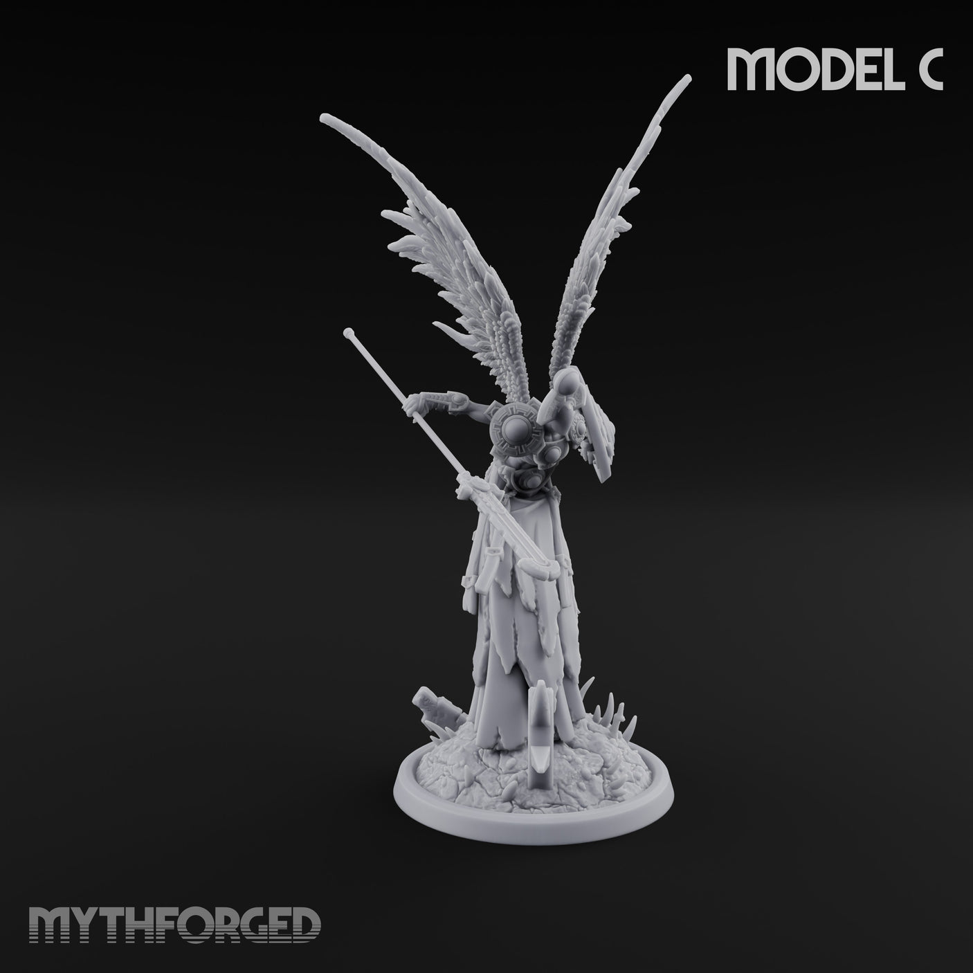 Wings Spread Descending Seraph Warrior C gallery 3