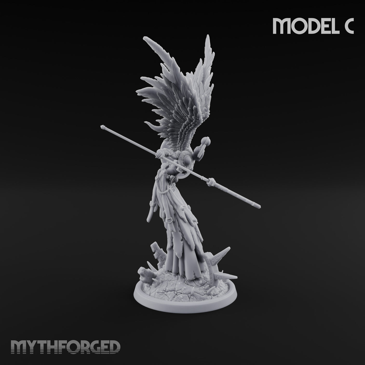 Wings Spread Descending Seraph Warrior C gallery 4