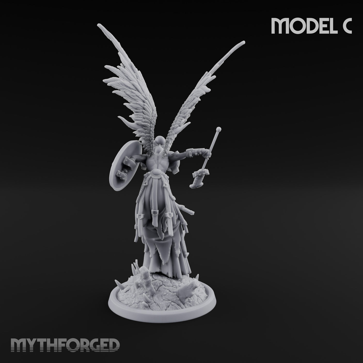 Wings Spread Descending Seraph Warrior C gallery 6