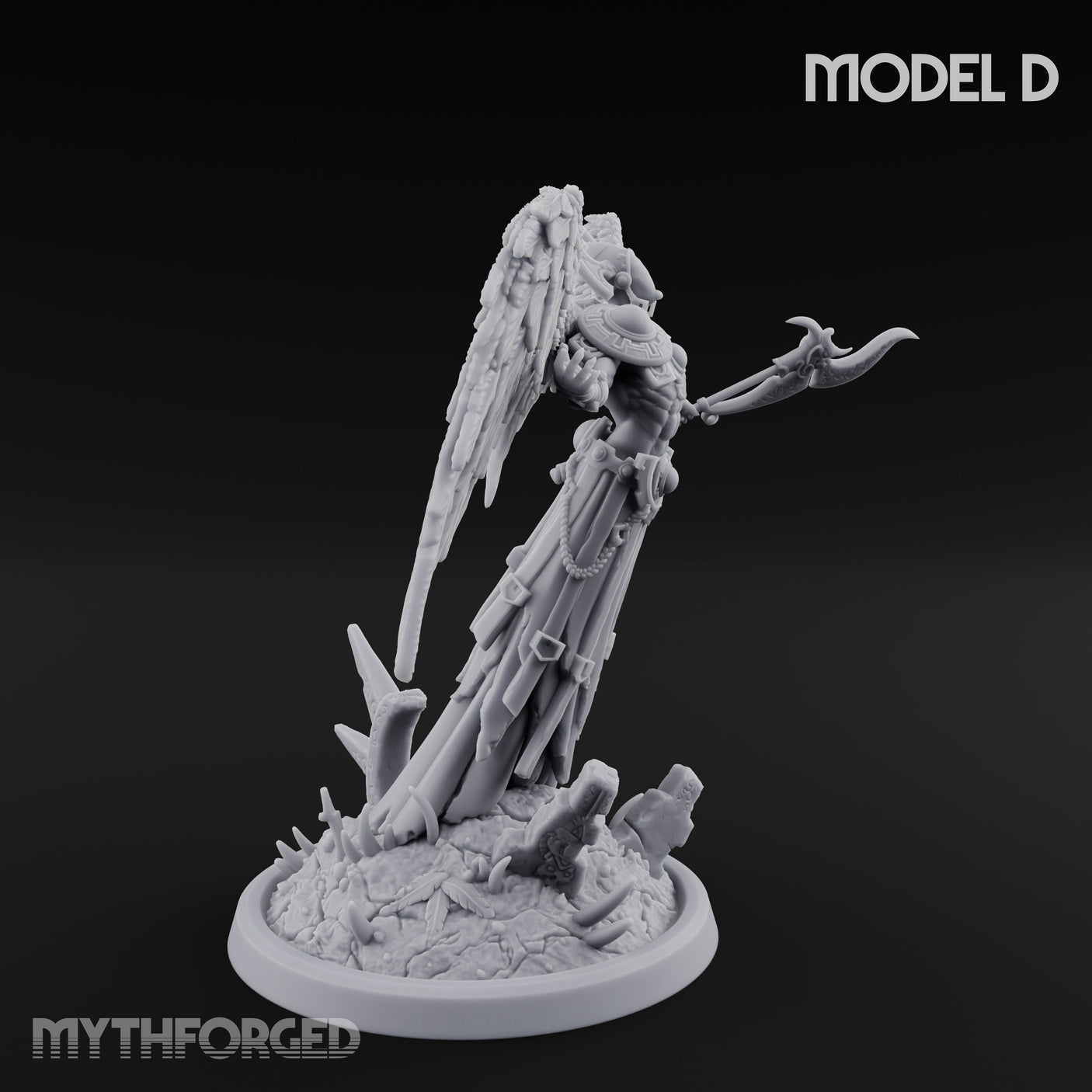 Wings Spread Descending Seraph Warrior D gallery 2