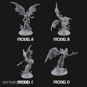 Wings Spread Descending Seraph Warriors — Full Set