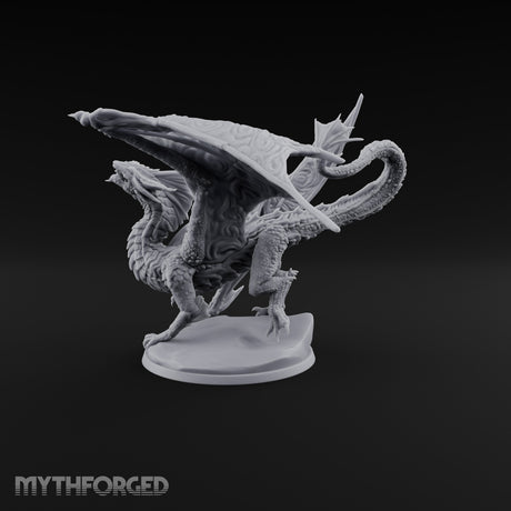 Wings Spread Roaring Iridescent Dragon Miniature for Dungeons and Dragons, Pathfinder or other TTRPGs