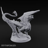 Wings Spread Roaring Iridescent Dragon Miniature for Dungeons and Dragons, Pathfinder or other TTRPGs