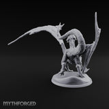 Wings Spread Roaring Iridescent Dragon Miniature for Dungeons and Dragons, Pathfinder or other TTRPGs