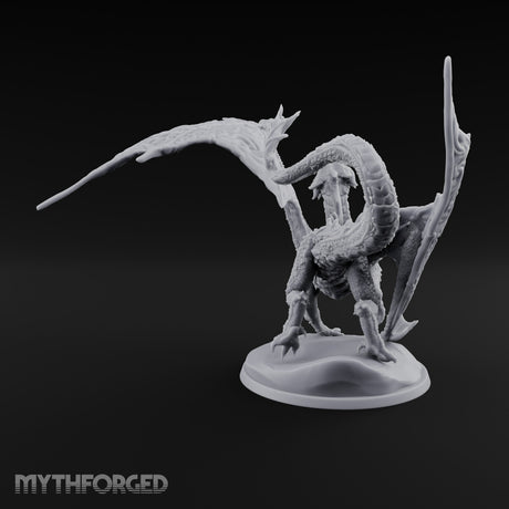 Wings Spread Roaring Iridescent Dragon Miniature for Dungeons and Dragons, Pathfinder or other TTRPGs