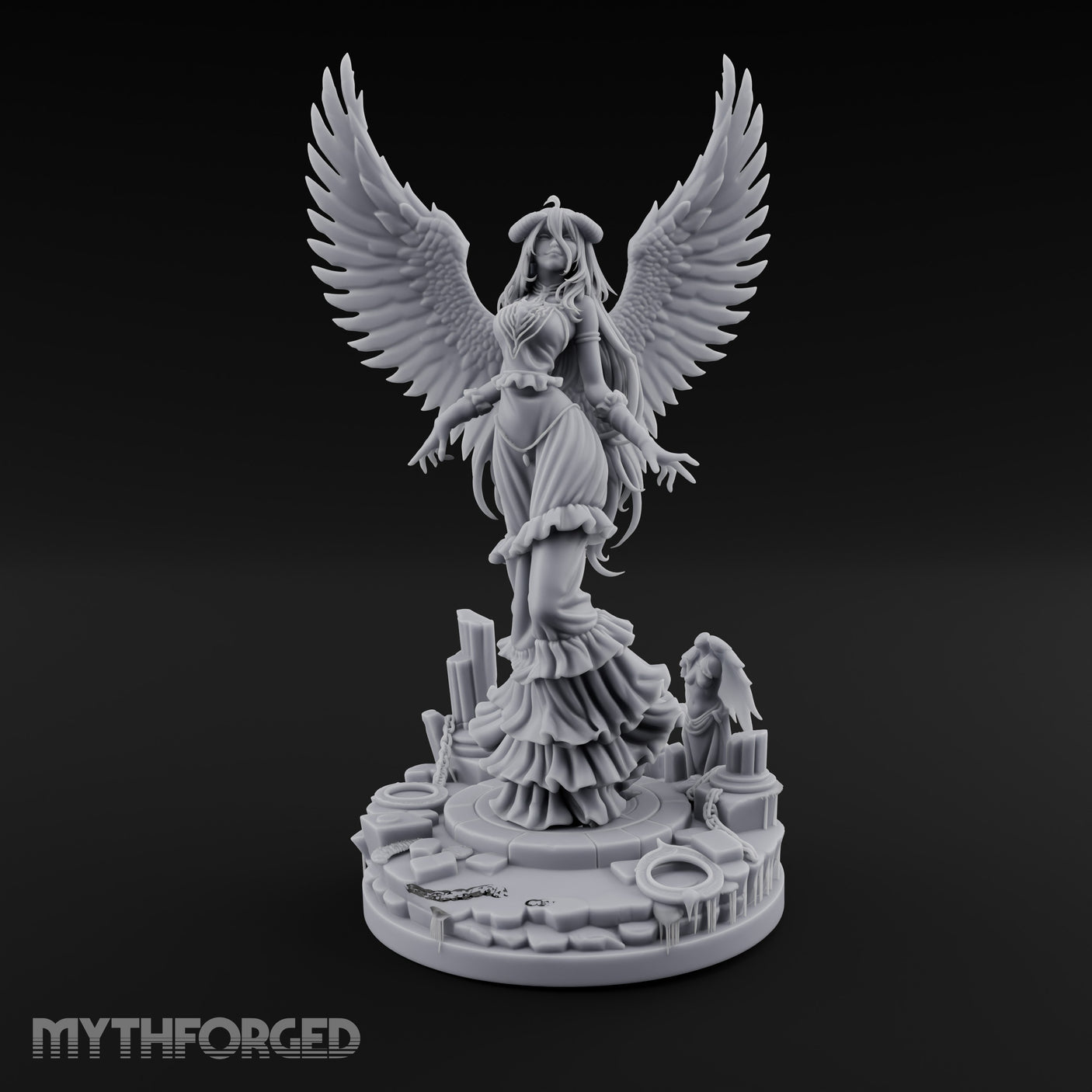Wings Spread Wide Angel Sorceress Miniature for Dungeons and Dragons, Pathfinder or other TTRPGs
