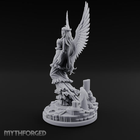 Wings Spread Wide Angel Sorceress Miniature for Dungeons and Dragons, Pathfinder or other TTRPGs