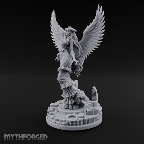 Wings Spread Wide Angel Sorceress Miniature for Dungeons and Dragons, Pathfinder or other TTRPGs