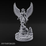 Wings Spread Wide Angel Sorceress Miniature for Dungeons and Dragons, Pathfinder or other TTRPGs