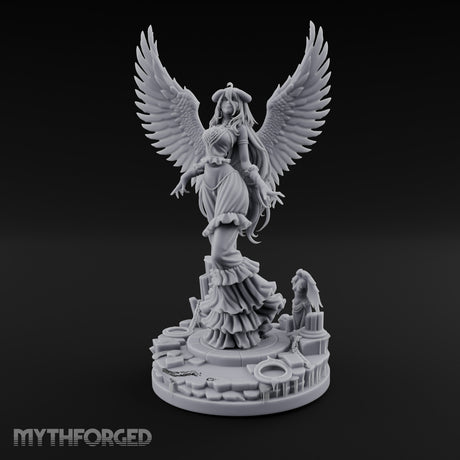 Wings Spread Wide Angel Sorceress Miniature for Dungeons and Dragons, Pathfinder or other TTRPGs