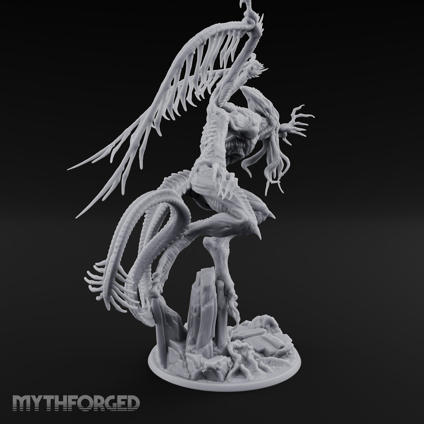Wings Unfurling Star Spawn Abomination Miniature for Dungeons and Dragons, Pathfinder or other TTRPGs