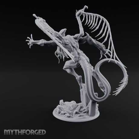 Wings Unfurling Star Spawn Abomination Miniature for Dungeons and Dragons, Pathfinder or other TTRPGs