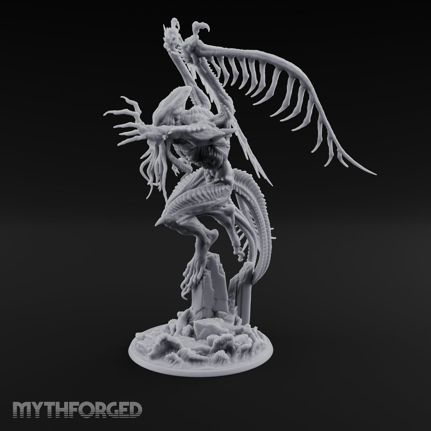 Wings Unfurling Star Spawn Abomination Miniature for Dungeons and Dragons, Pathfinder or other TTRPGs