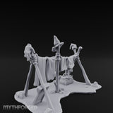 Witch-Hat Rope-Strung Village Washing Line Miniature for Dungeons and Dragons, Pathfinder or other TTRPGs