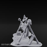 Witch-Hat Rope-Strung Village Washing Line Miniature for Dungeons and Dragons, Pathfinder or other TTRPGs