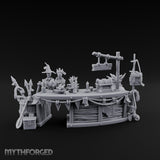 Witch-Hat Scale-Hung Trinket Trader's Market Counter Scene Miniature for Dungeons and Dragons, Pathfinder or other TTRPGs