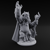 Fists Raised Triumphant Troll Witch Miniature for Dungeons and Dragons, Pathfinder or other TTRPGs
