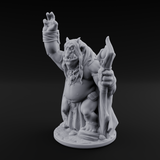 Fists Raised Triumphant Troll Witch Miniature for Dungeons and Dragons, Pathfinder or other TTRPGs