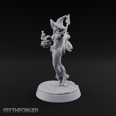 Brewing Trouble on Tiptoe Human Witch