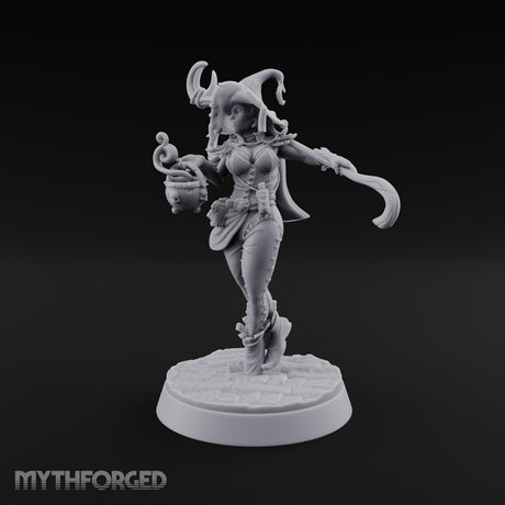Brewing Trouble on Tiptoe Human Witch