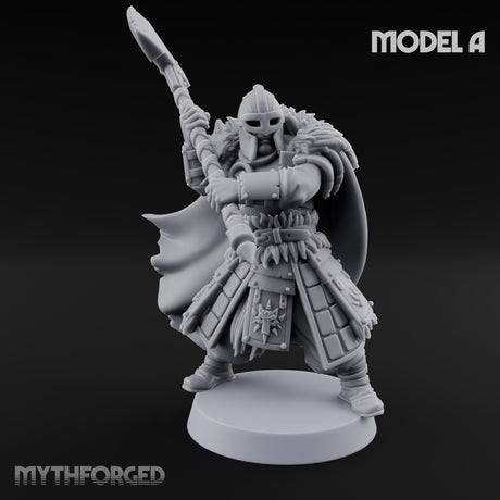 Fur-Cloaked Axe-Brandishing Wolf Clan Warrior A Miniature for Dungeons and Dragons, Pathfinder or other TTRPGs