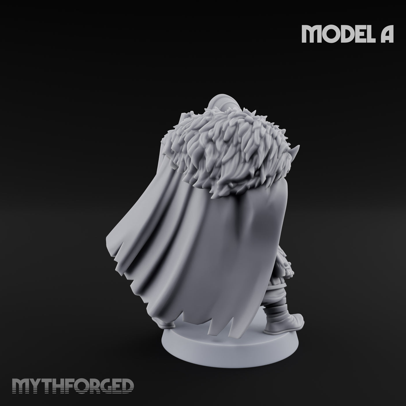 Fur-Cloaked Wolfpack Wolf Knight A Miniature for Dungeons and Dragons, Pathfinder or other TTRPGs