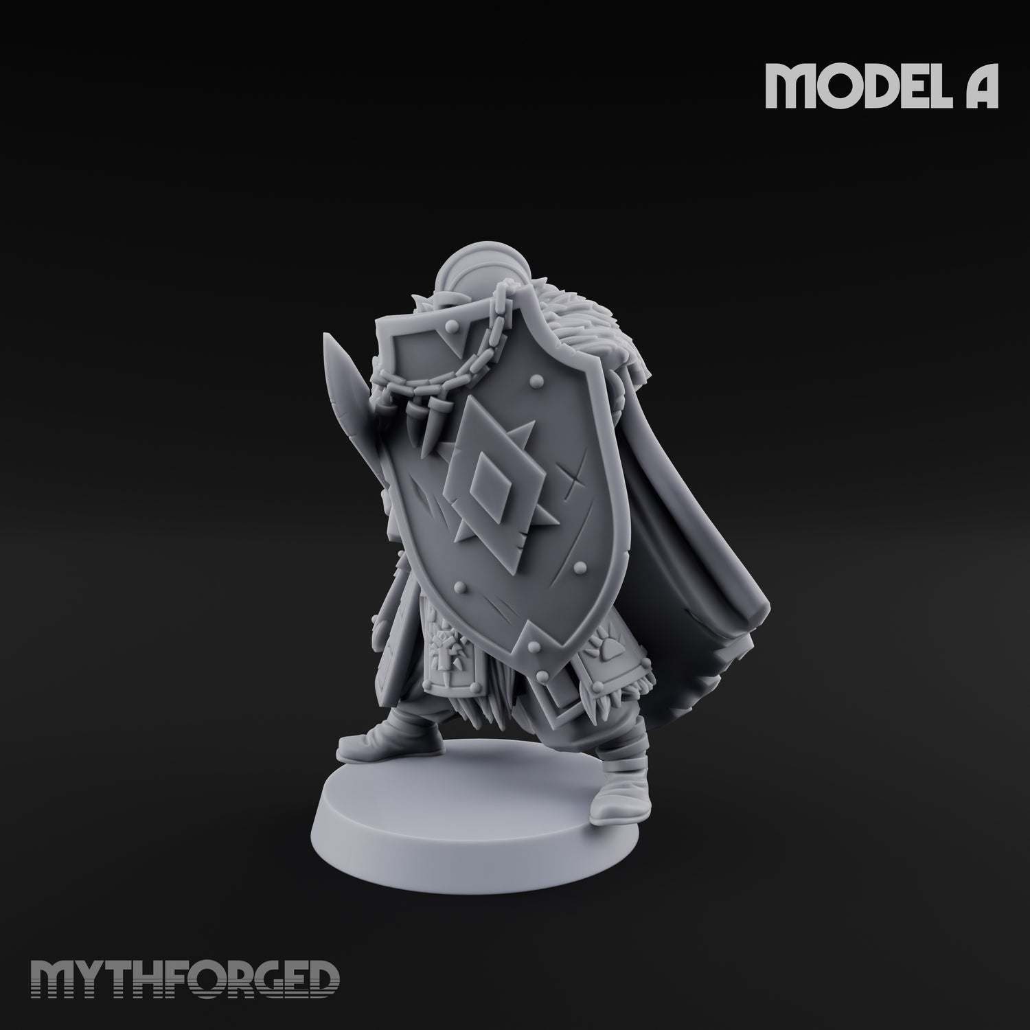 Fur-Cloaked Wolfpack Wolf Knight A Miniature for Dungeons and Dragons, Pathfinder or other TTRPGs