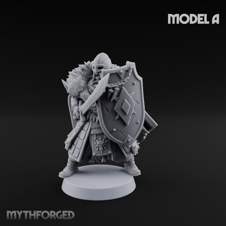 Fur-Cloaked Wolfpack Wolf Knight A Miniature for Dungeons and Dragons, Pathfinder or other TTRPGs