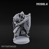 Fur-Cloaked Wolfpack Wolf Knight A Miniature for Dungeons and Dragons, Pathfinder or other TTRPGs