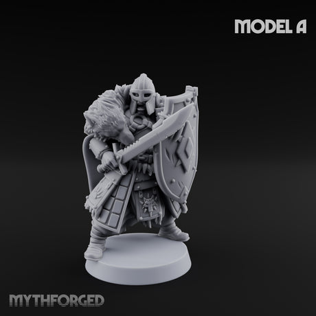 Fur-Cloaked Wolfpack Wolf Knight A Miniature for Dungeons and Dragons, Pathfinder or other TTRPGs