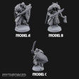 Fur-Cloaked Wolfpack Knights Miniature for Dungeons and Dragons, Pathfinder or other TTRPGs