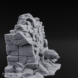 Prowling Ruins Wolf Scout Miniature for Dungeons and Dragons, Pathfinder or other TTRPGs