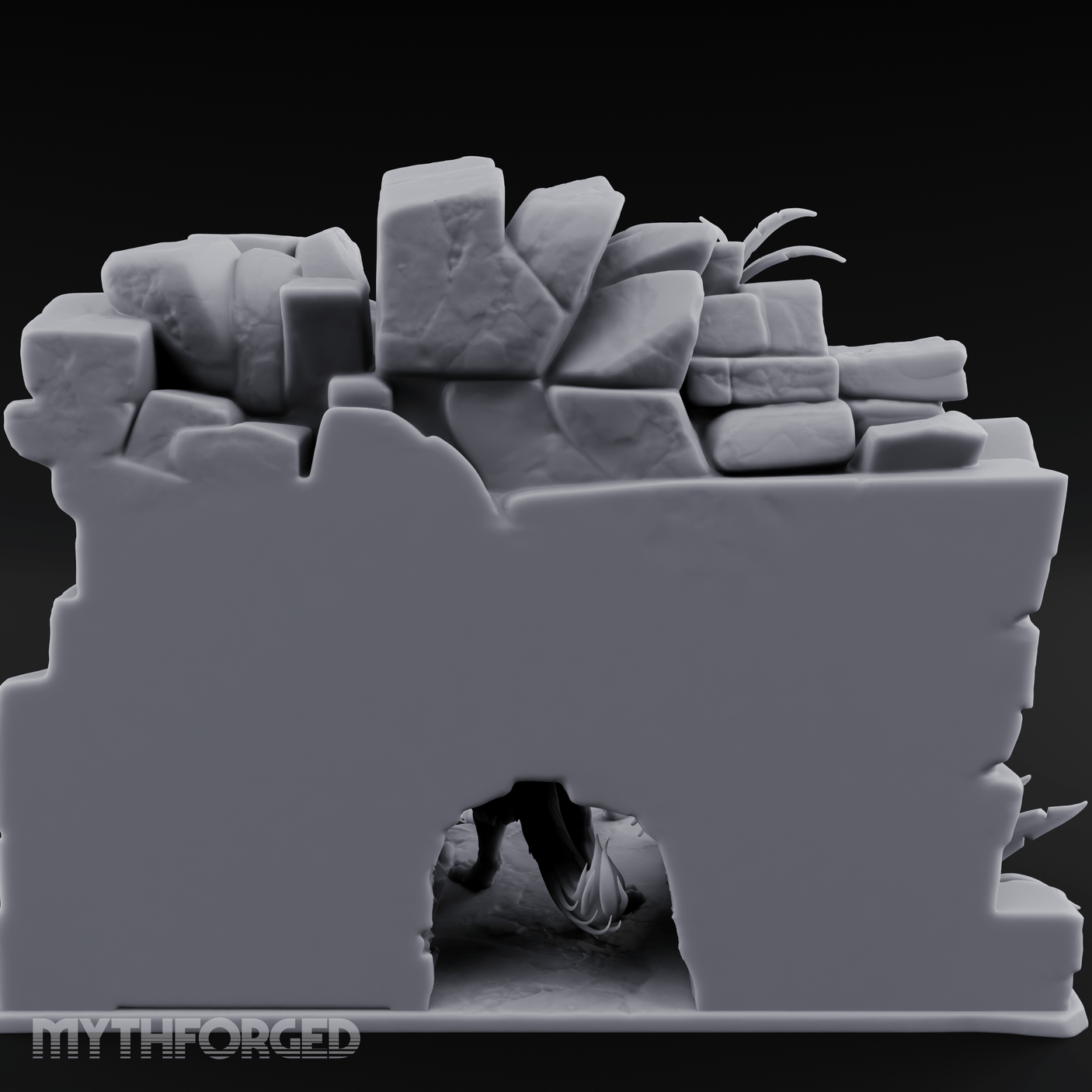 Prowling Ruins Wolf Scout Miniature for Dungeons and Dragons, Pathfinder or other TTRPGs