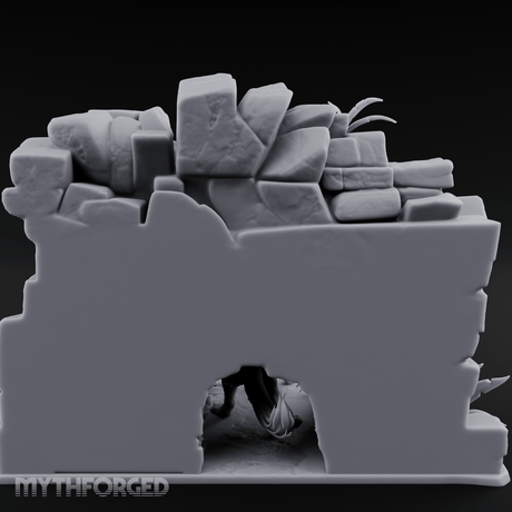 Prowling Ruins Wolf Scout Miniature for Dungeons and Dragons, Pathfinder or other TTRPGs