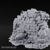 Prowling Ruins Wolf Scout Miniature for Dungeons and Dragons, Pathfinder or other TTRPGs