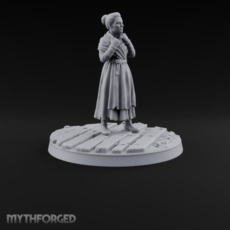 Making Ends Meet Human Slum Dweller F Miniature for Dungeons and Dragons, Pathfinder or other TTRPGs