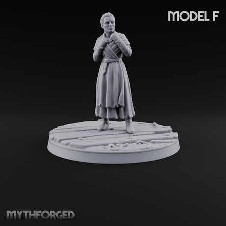 Making Ends Meet Human Slum Dweller F Miniature for Dungeons and Dragons, Pathfinder or other TTRPGs